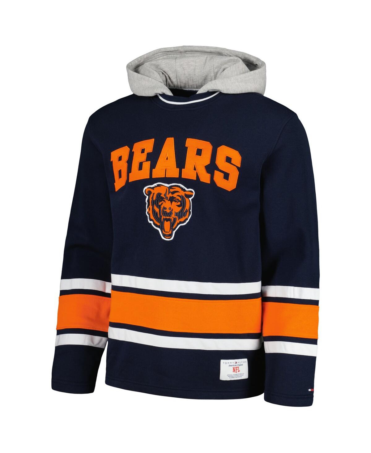 Shop Tommy Hilfiger Men's  Navy Chicago Bears Ivan Fashion Pullover Hoodie