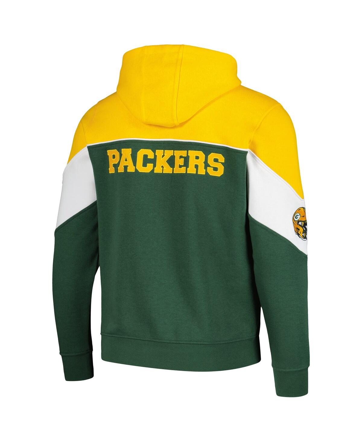 Shop Starter Men's  Green, Gold Green Bay Packers Running Back Full-zip Hoodie In Green,gold