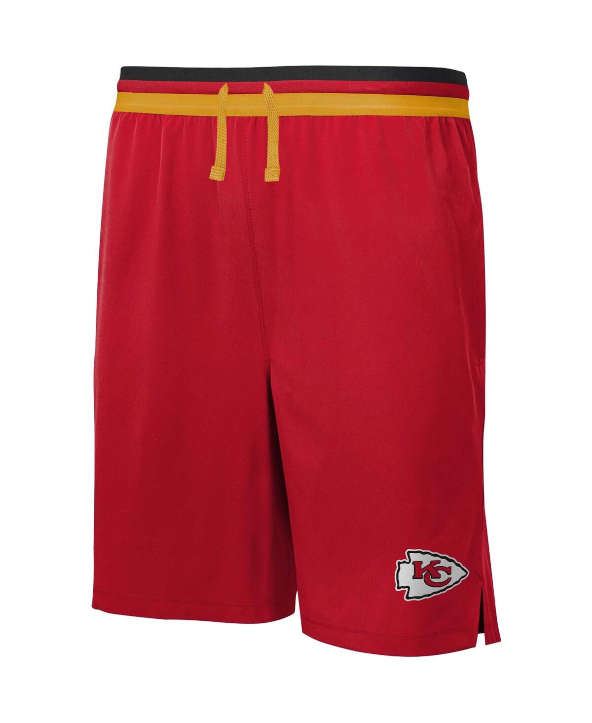Men'sKansas City Chiefs Cool Down Tri-Color Elastic Training Shorts - Red