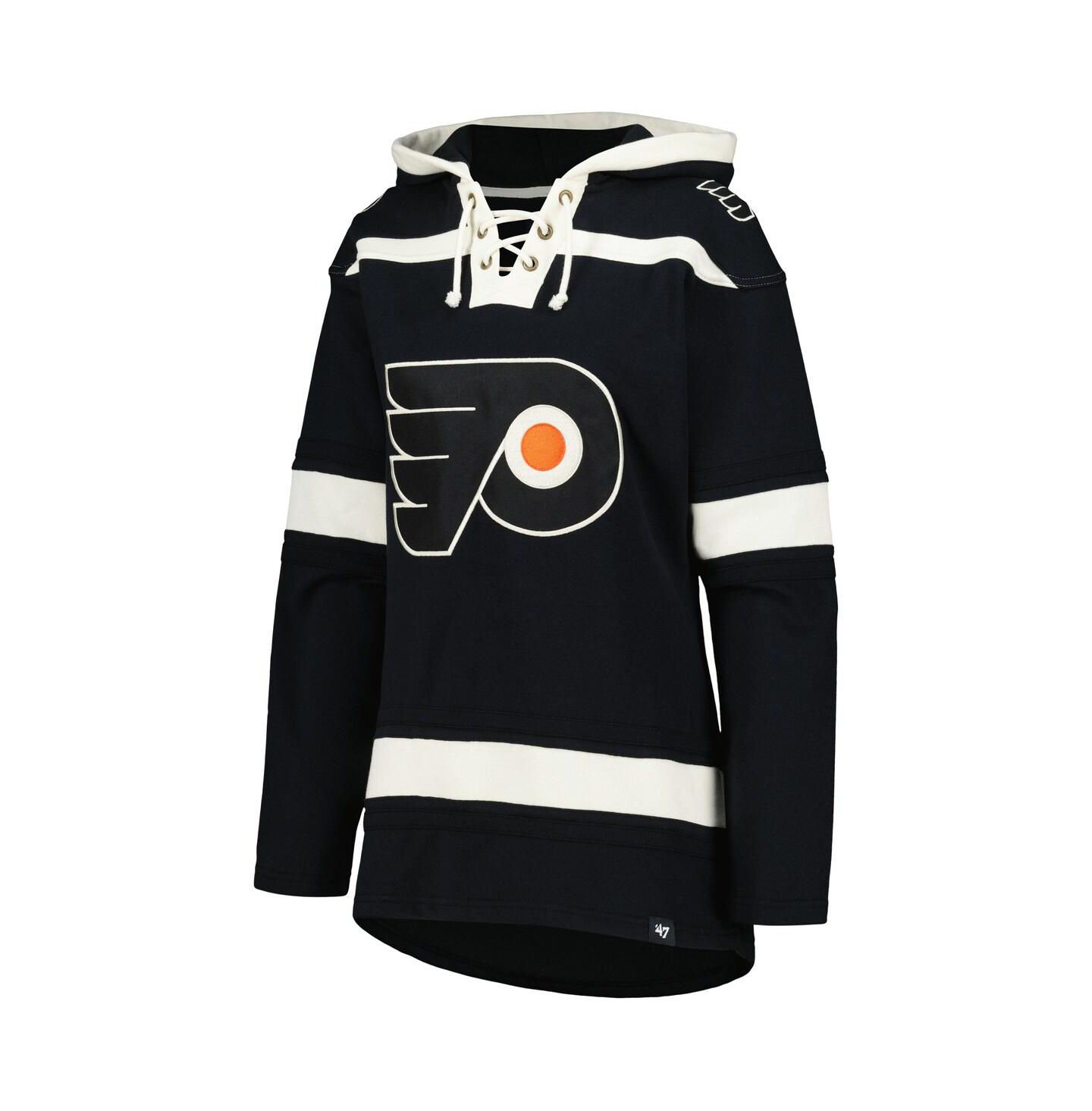 Женское худи '47 Brand Black Philadelphia Flyers Superior Lacer Pullover — фото 2