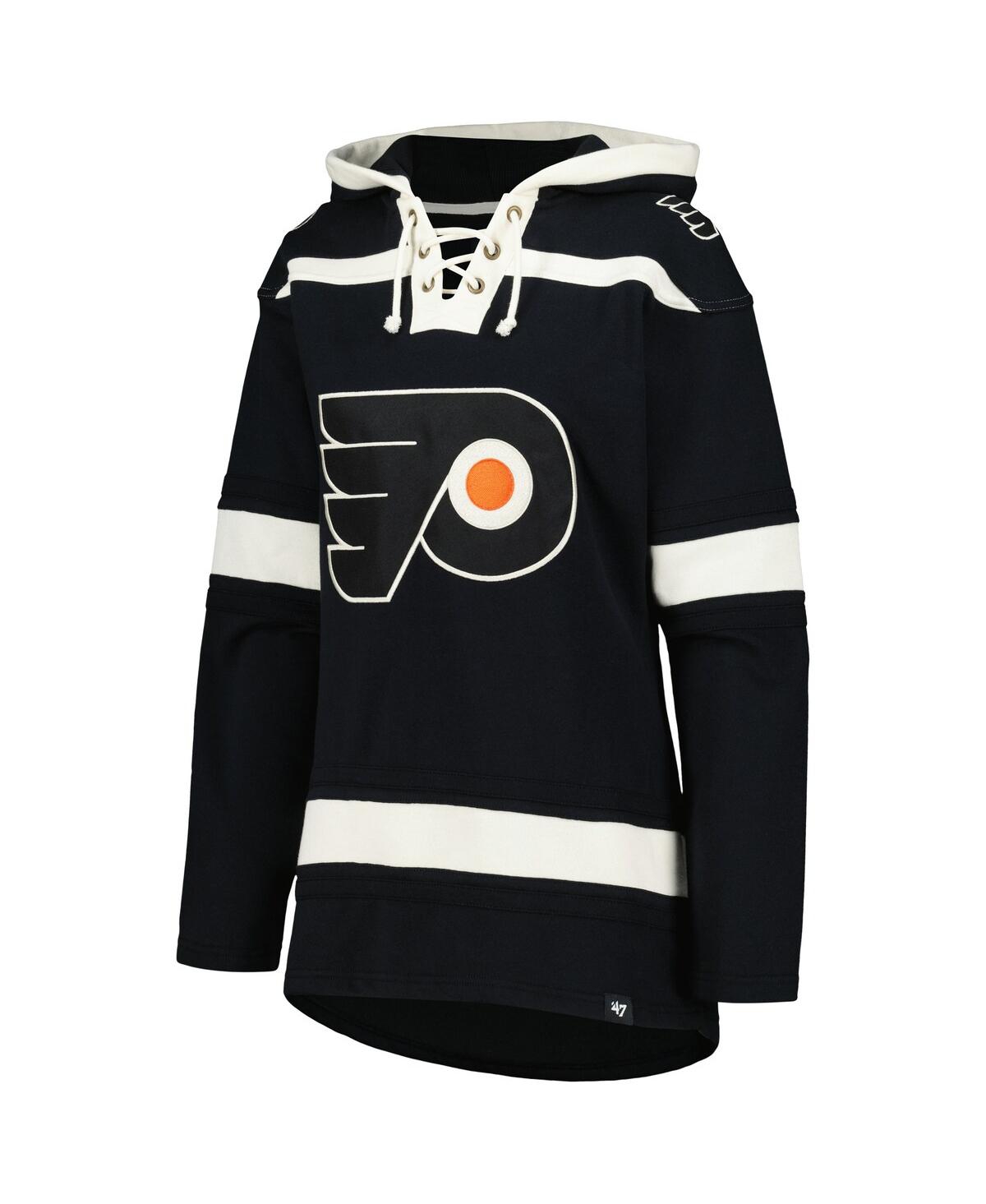 Women's '47 BrandPhiladelphia Flyers Superior Lacer Pullover Hoodie - Black