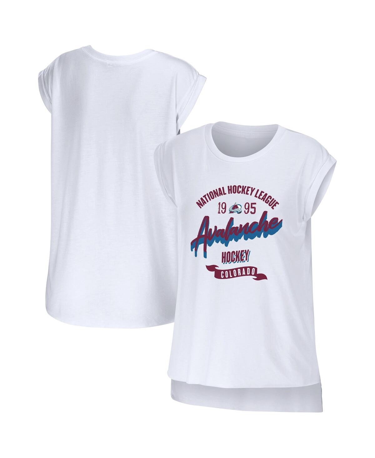 Shop Wear By Erin Andrews Women's  White Colorado Avalanche Domestic Tank Top