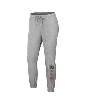 Women's Heather Gray Philadelphia Flyers Knit Long Sleeve Tri-Blend T-shirt and Pants Sleep Set