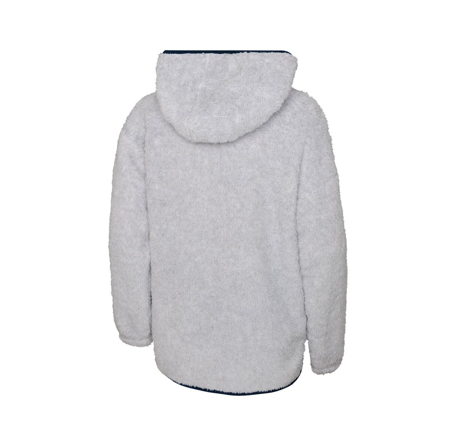 Big Girls Heather Gray Seattle Kraken Ultimate Teddy Fleece Pullover Hoodie