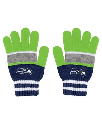 Women's Seattle Seahawks Stripe Glove and Scarf Set