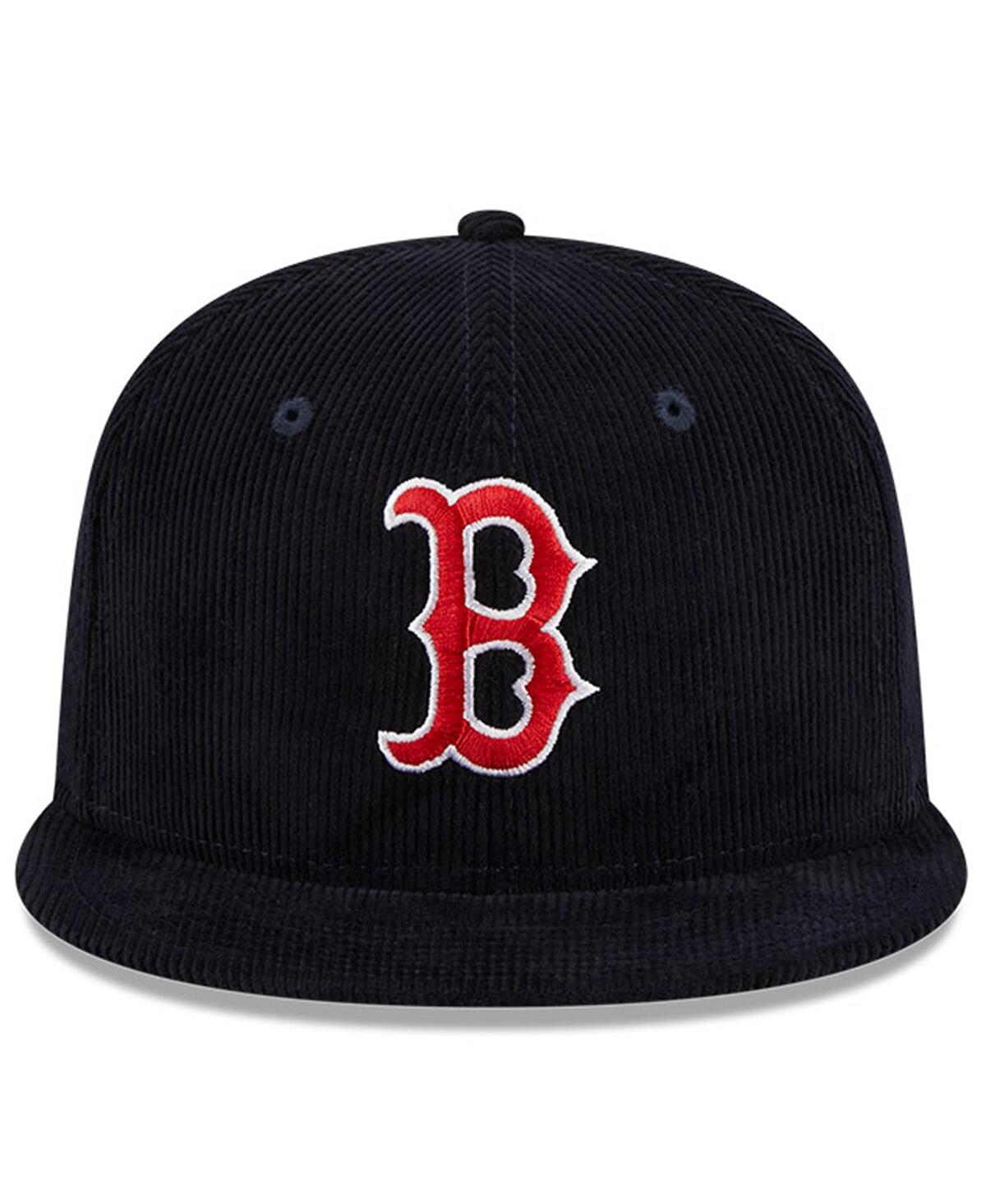 Men's New EraBoston Red Sox Throwback Corduroy 59FIFTY Fitted Hat - Navy