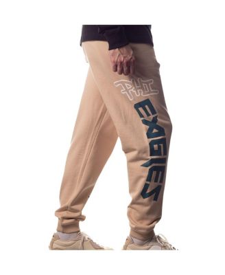 Men's and Women's Cream Philadelphia Eagles Heavy Block Graphic Jogger Pants