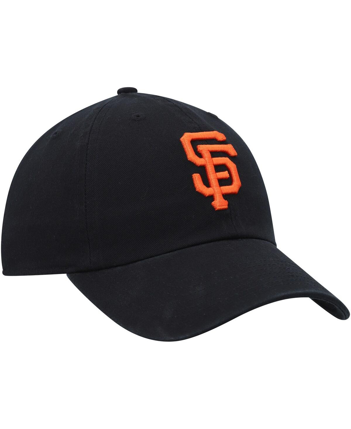 47 Brand Youth Boys And Girls ' Black San Francisco Giants Clean Up Adjustable Hat In Black