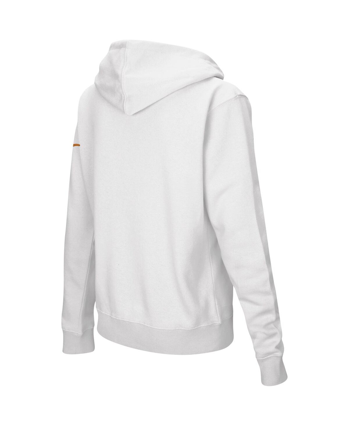 Colosseum Women's  White Texas Longhorns Arched Name Full-zip Hoodie In White