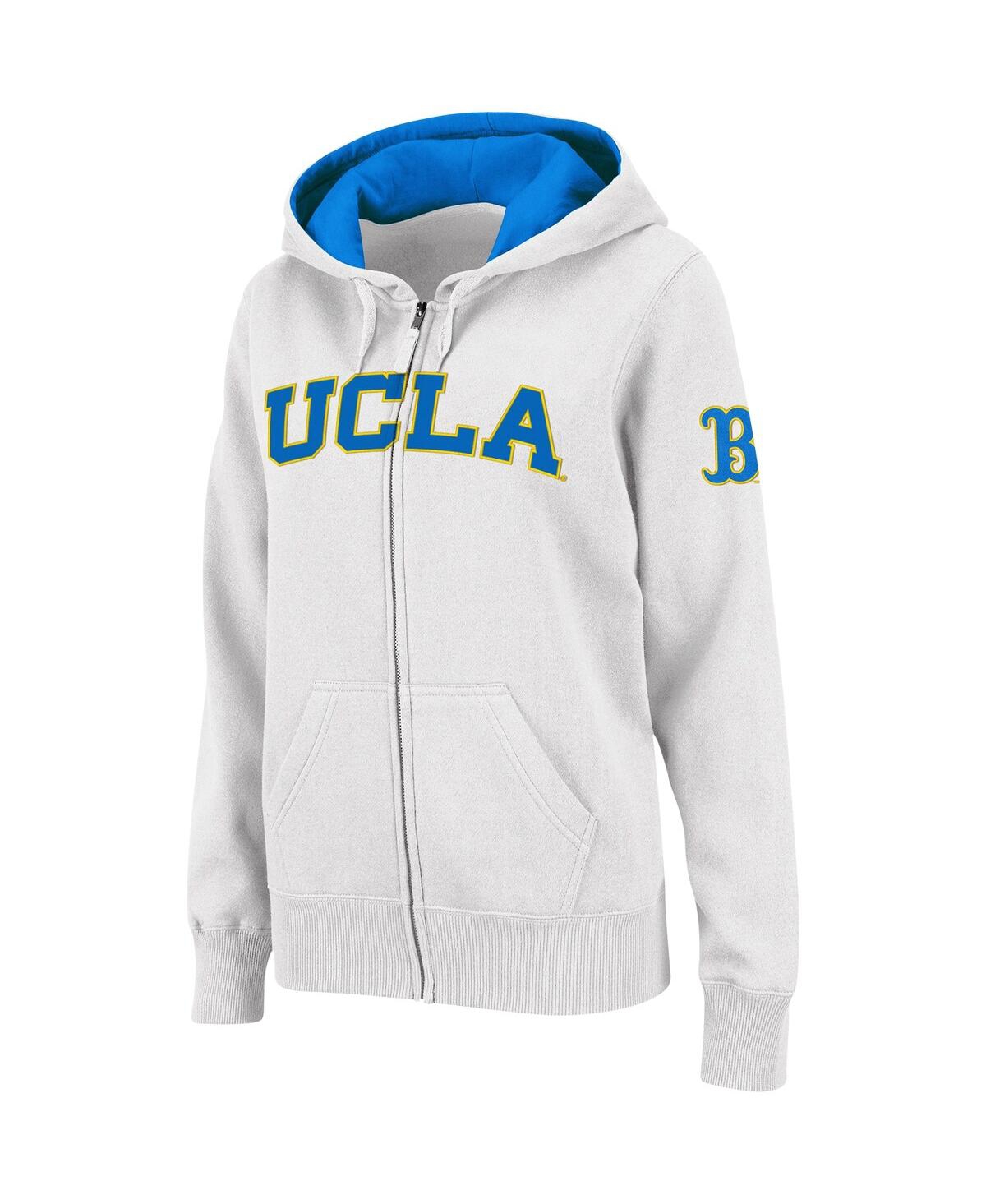 Shop Colosseum Women's  White Ucla Bruins Arched Name Full-zip Hoodie