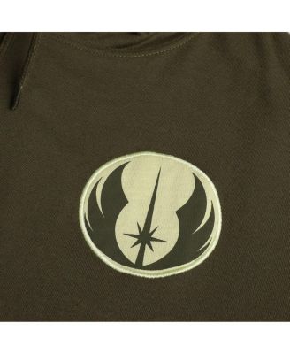 Men's and Women's Olive Star Wars Jedi Master Short Sleeve Pullover Hoodie