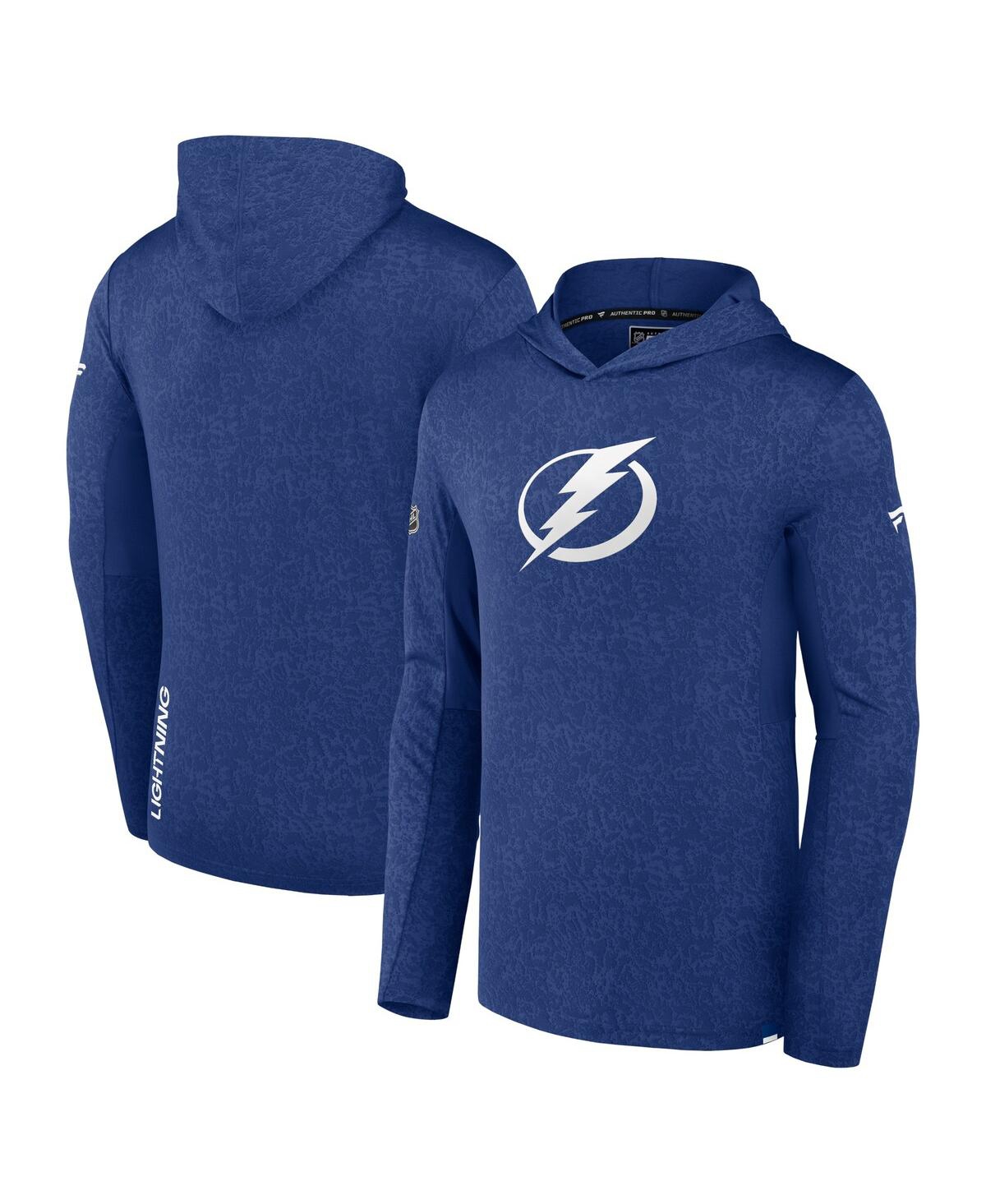 Fanatics Men's  Blue Tampa Bay Lightning Authentic Pro Lightweight Pullover Hoodie