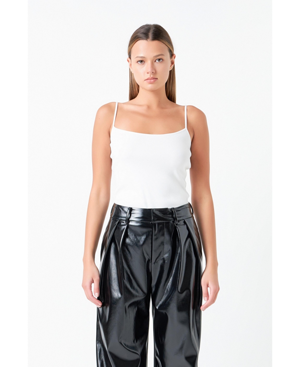 Women's Round Hem Knit Tank Top