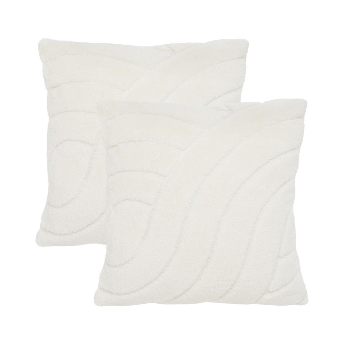 Safavieh Verli 22" X 22" Pillow (set Of 2) In Ivory