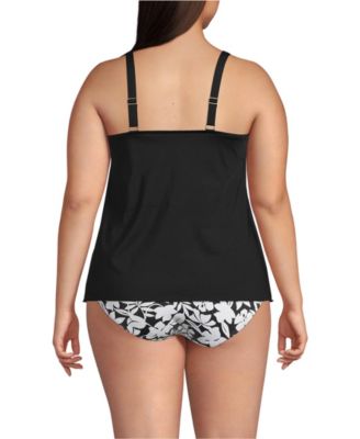 Women's Plus Size Tulip Hem Tankini Top