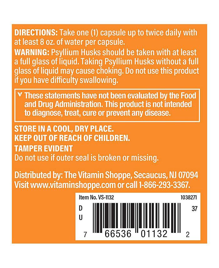 The Vitamin Shoppe Psyllium Husks Supports Digestive Health