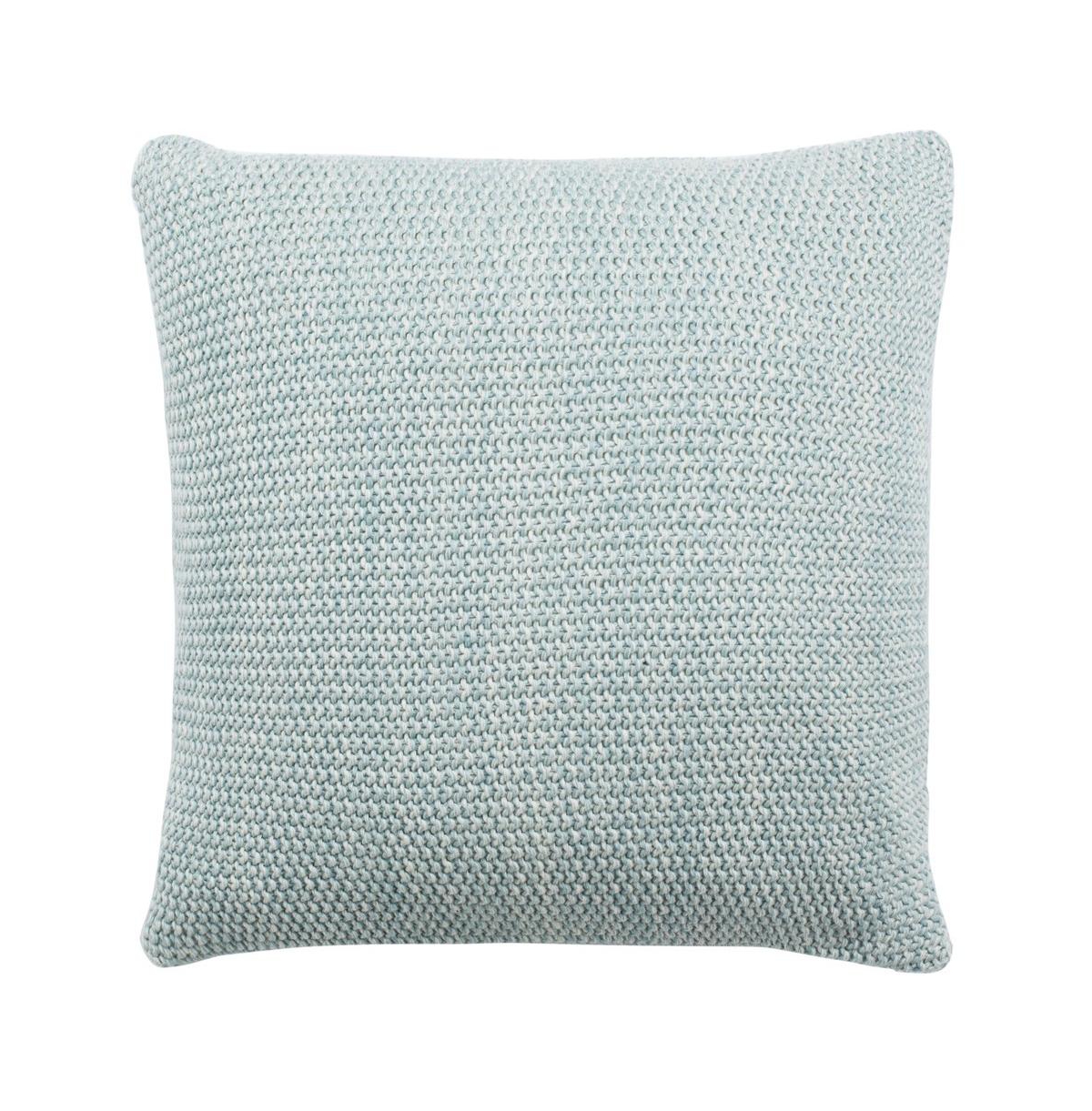 Safavieh Liliana Knit 20" X 20" Pillow In Dull Blue,natural