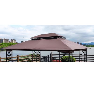 Streamdale 13 X 10FT Patio Double Roof Gazebo Replacement Canopy Top Fabric