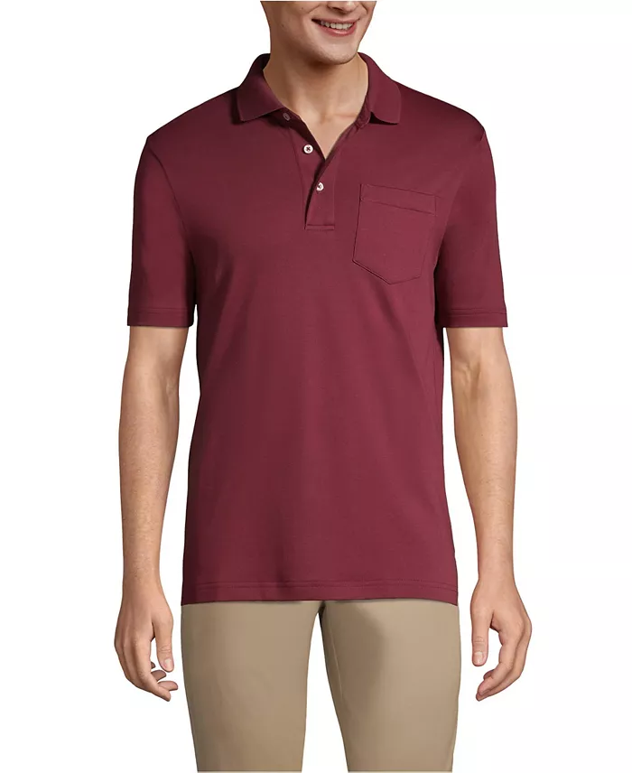 Big & Tall Short Sleeve Cotton Supima Polo Shirt with Pocket - thumbnail 9