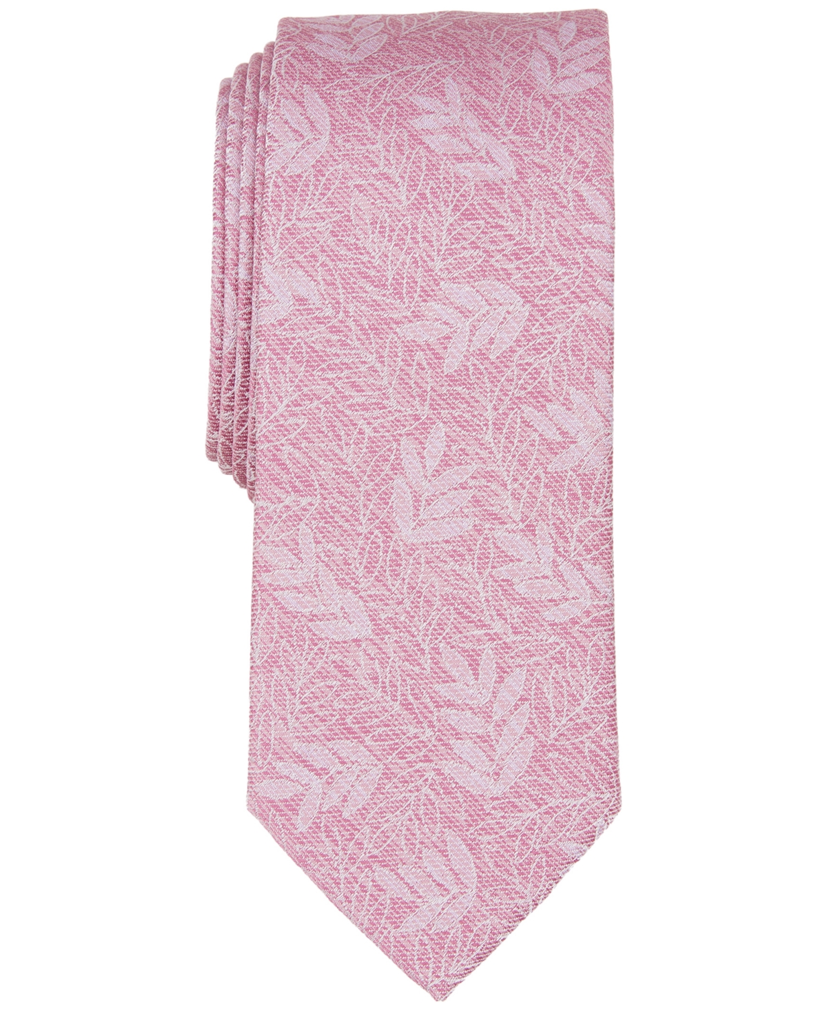 Shop Bar Iii Men's Ocala Skinny Floral Tie, Created For Macy's In Pink