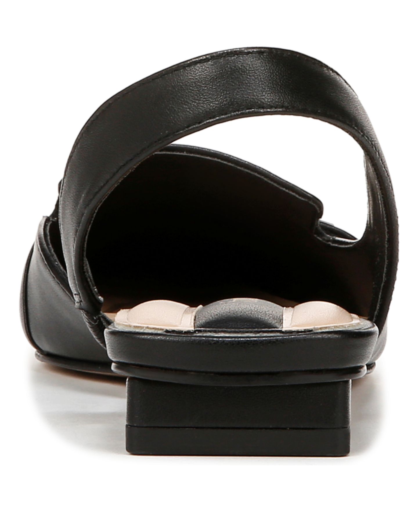 Женские балетки Franco Sarto Teagan Square Toe Slingback Flats, цвет: Чёрный кожаный — фото 3