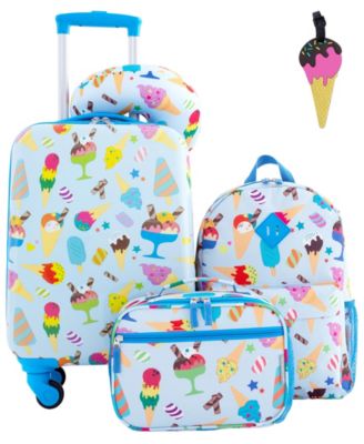 Kid's Hard Side Carry-On Spinner 5 Piece Luggage Set