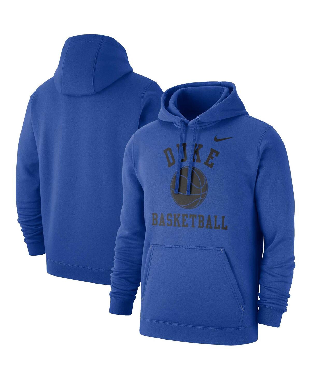 Shop Nike Men's  Royal Duke Blue Devils Basketball Club Fleece Pullover Hoodie