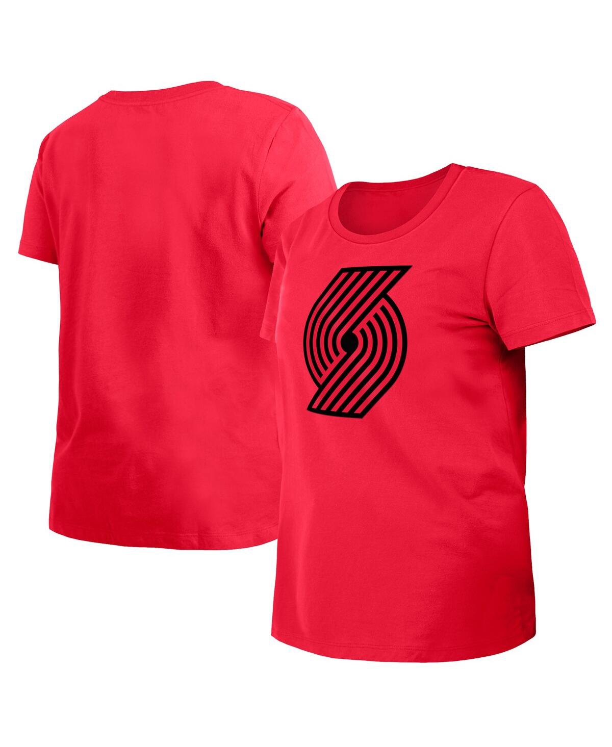New Era Women's  Red Portland Trail Blazers 2023/24 City Edition T-shirt
