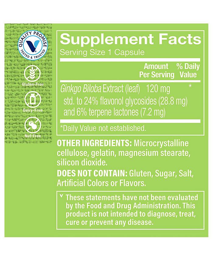 The Vitamin Shoppe Ginkgo Biloba Extract Cognitive Health, Memory