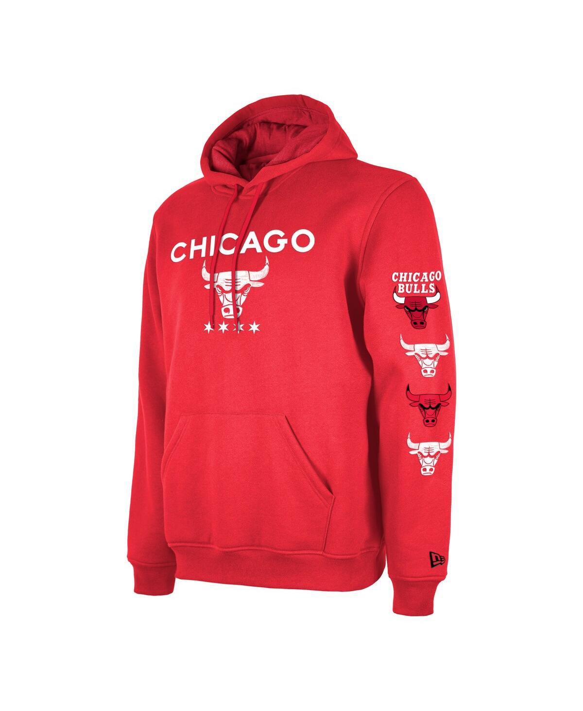 Men's New EraChicago Bulls 2023/24 City Edition Pullover Hoodie - Red