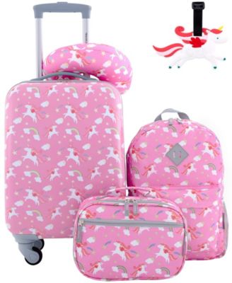 Kid's Hard Side Carry-On Spinner 5 Piece Luggage Set