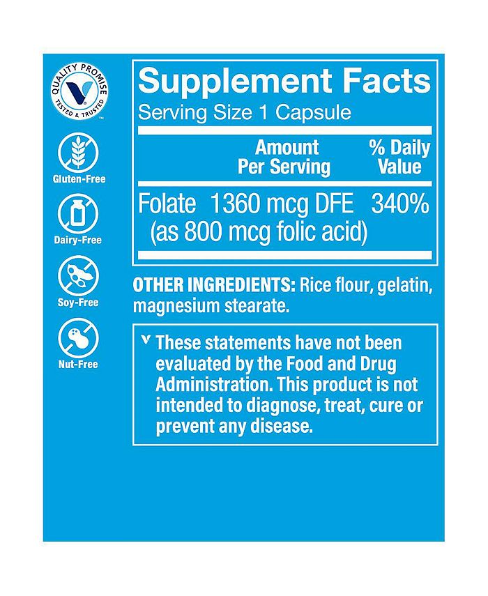 The Vitamin Shoppe Folic Acid Prenatal & Cardiovascular Support 800