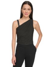 Black One Shoulder Womens Tops Macy s
