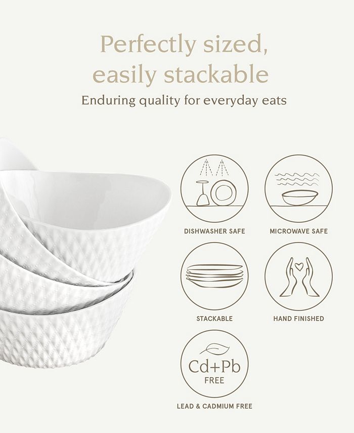 Over and Back Jester Diamond Bowls Set Of 4 Macy's