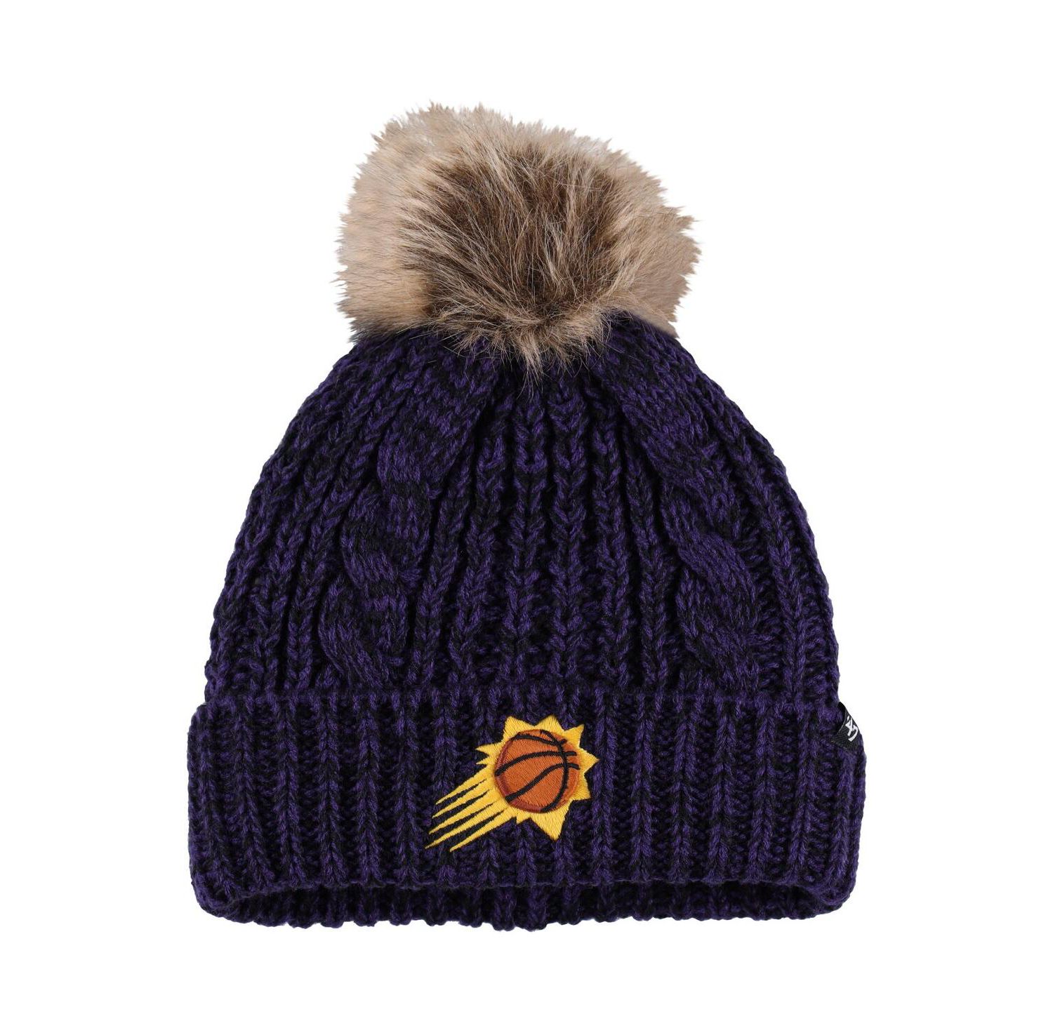 Women's Purple Phoenix Suns Meeko Cuffed Knit Hat with Pom