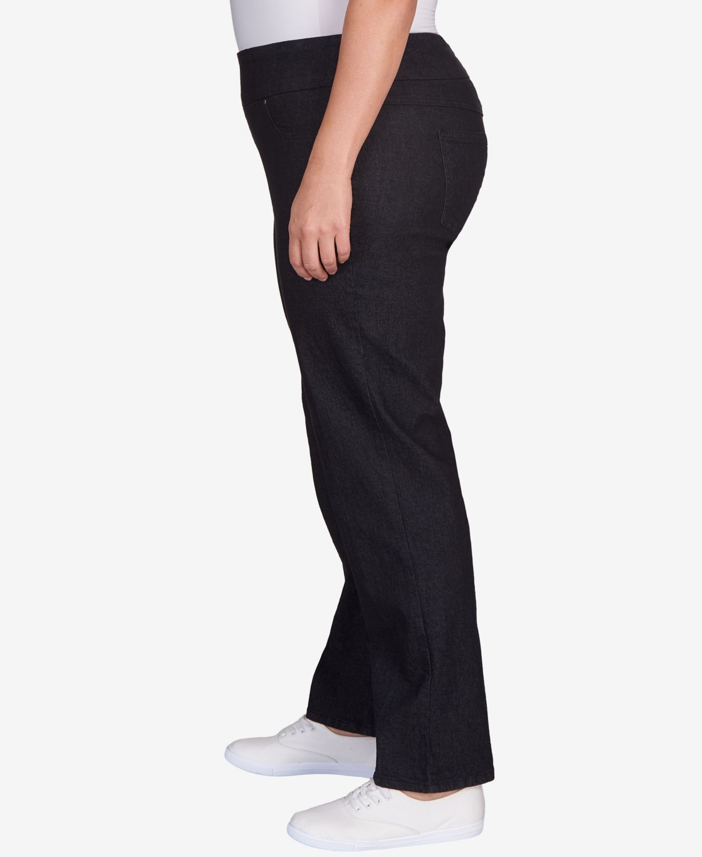 Женские джинсы Ruby Rd. Plus Size Pull On Denim Pants, цвет: Чёрный — фото 3