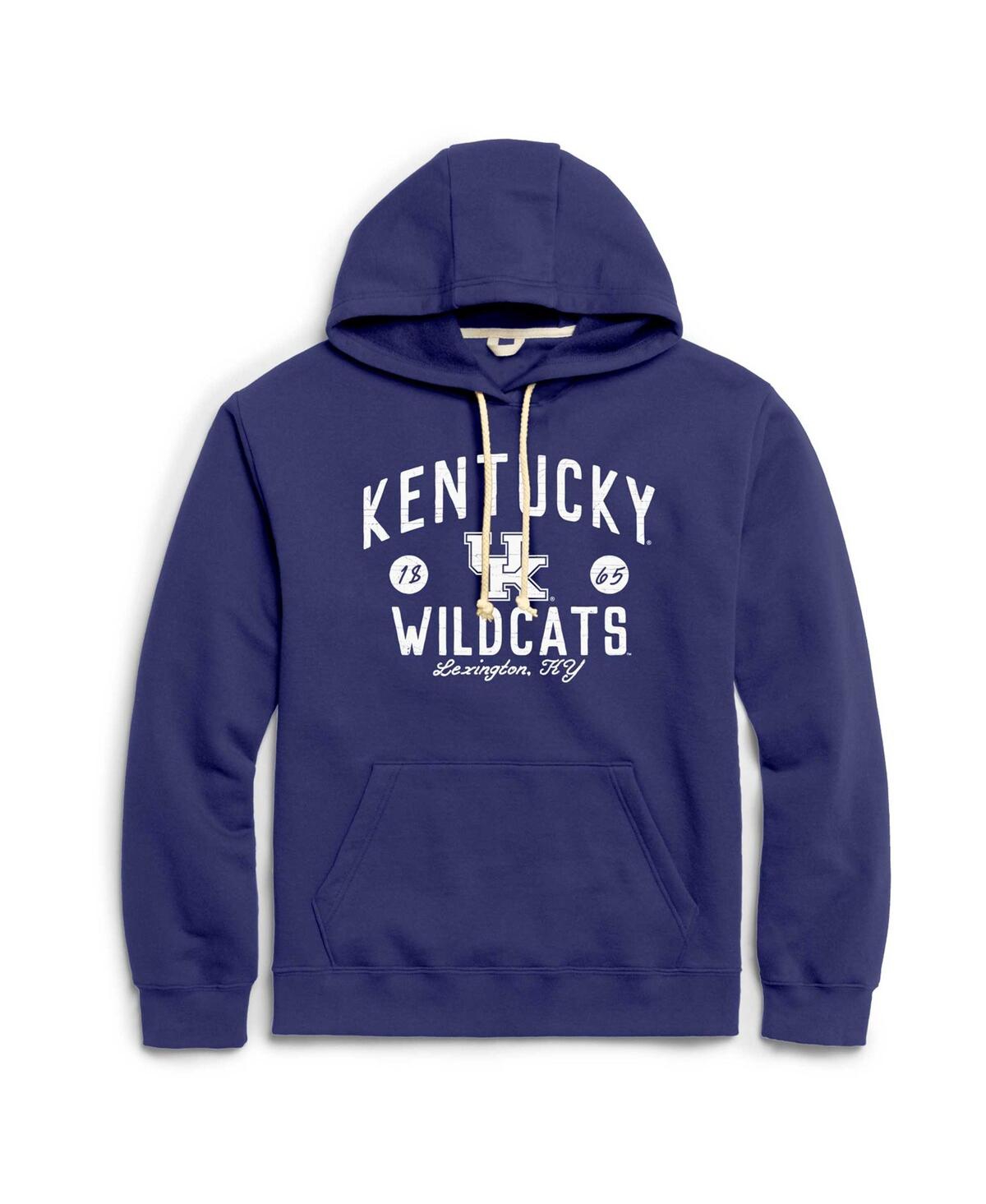 Shop League Collegiate Wear Men's  Royal Distressed Kentucky Wildcats Bendy Arch Essential Pullover Hoodie