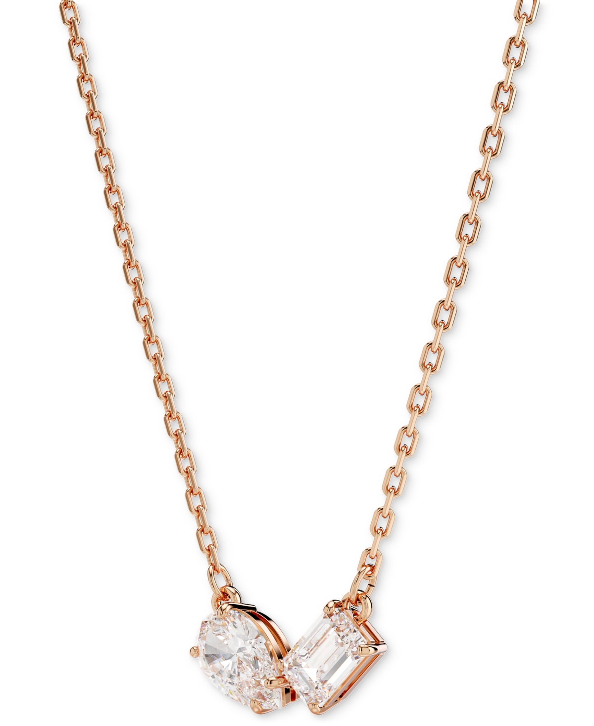 Shop Swarovski Rose Gold-tone Mesmera Mixed Cuts Bangle Bracelet & Pendant Necklace Set, 15" + 2-3/4" Extender