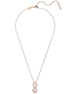 Swarovski Rose Gold-Tone Mixed Crystal Infinity Pendant