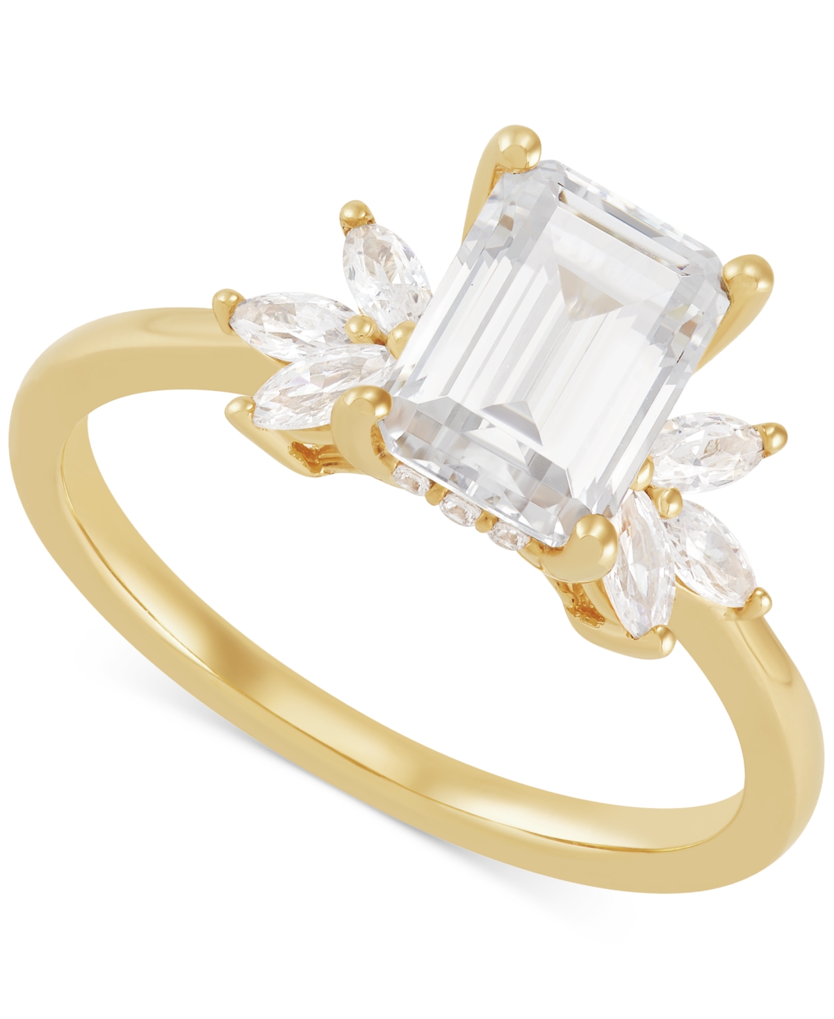 Grown With Love Igi Certified Lab Grown Diamond Emerald-cut Engagement Ring (2-1/3 Ct. T.w.) 14k Gold In Yellow Gold