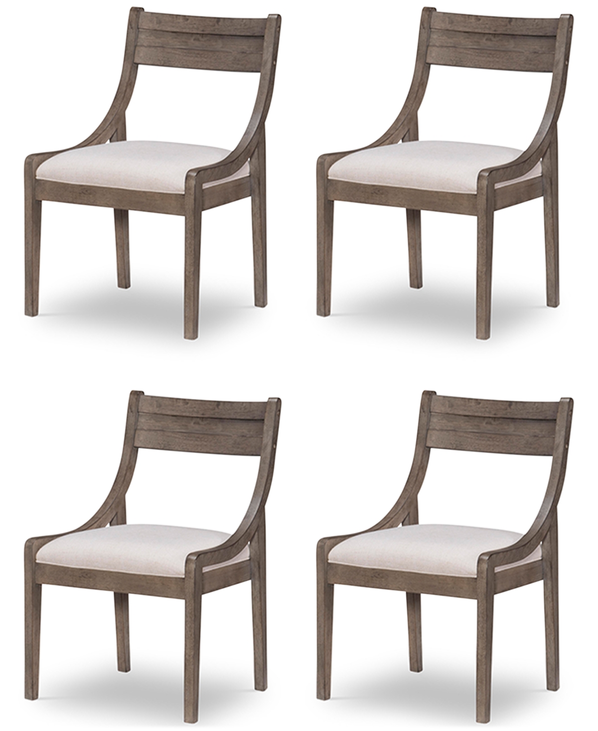 Macy's Greystone Ii Sling Back Side Chair 4pc Set In Grey