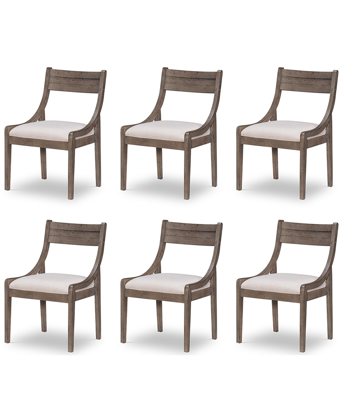Macy's Greystone Ii Sling Back Side Chair 6pc Set