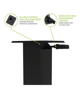 SX26 26" Tall Fillable Speaker Stands with Isolation Feet - Pair