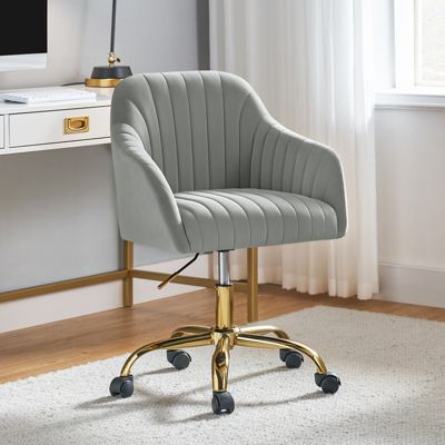 Velvet Home Office Desk Chair Height Adjustable Chair