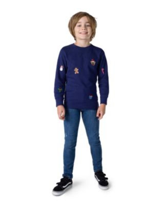 Toddler and Little Boys X-Mas Icons Fleece Sweater