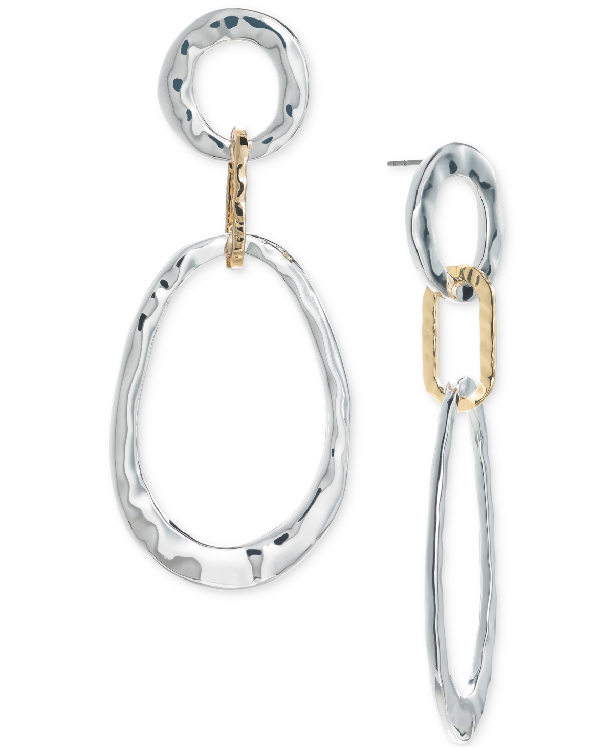 Two-Tone Organic Link Drop Earrings, Created for Macy's - Two Tone