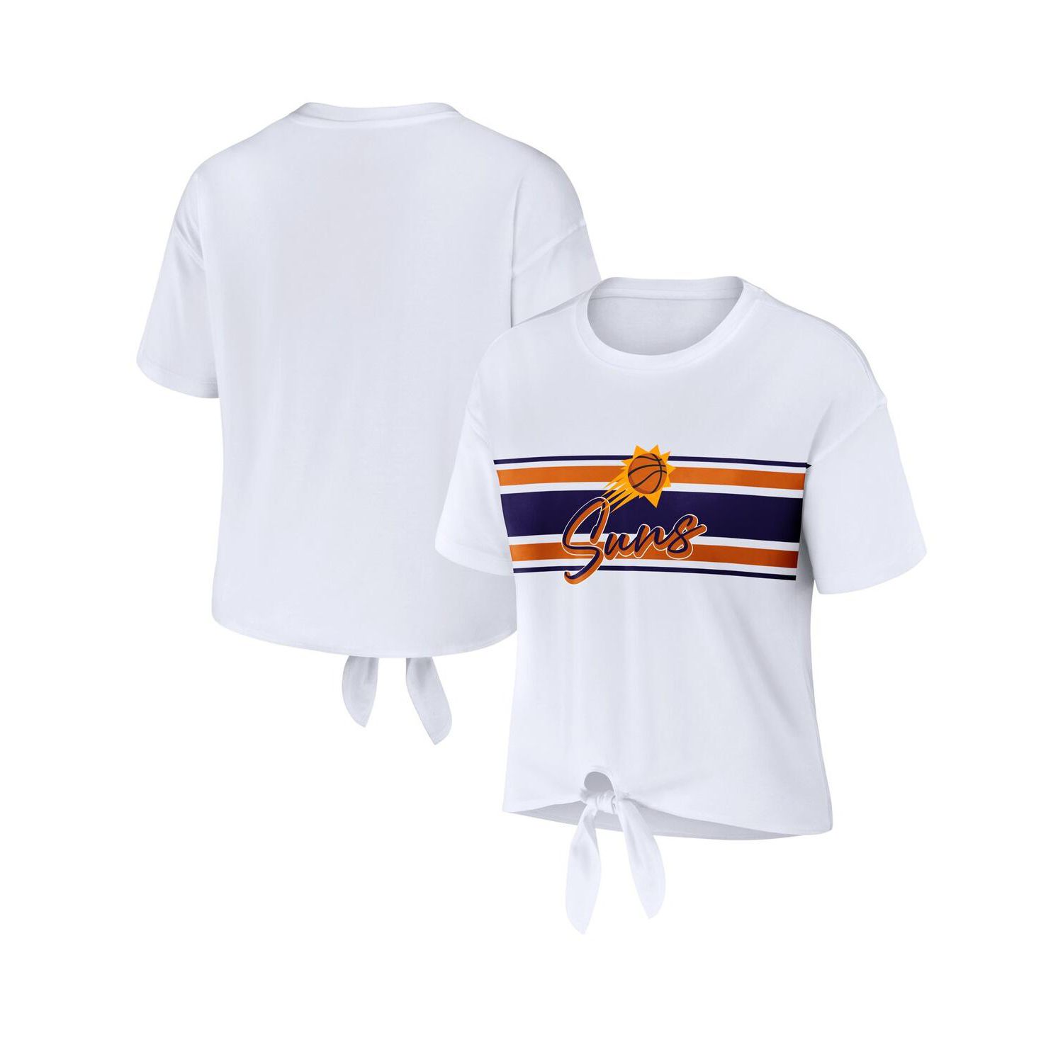 Women's White Phoenix Suns Tie-Front T-shirt