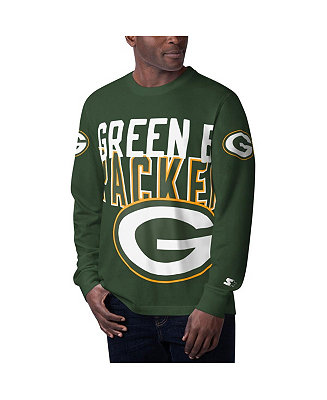 Starter Men's Green Green Bay Packers Clutch Hit Long Sleeve T-shirt ...