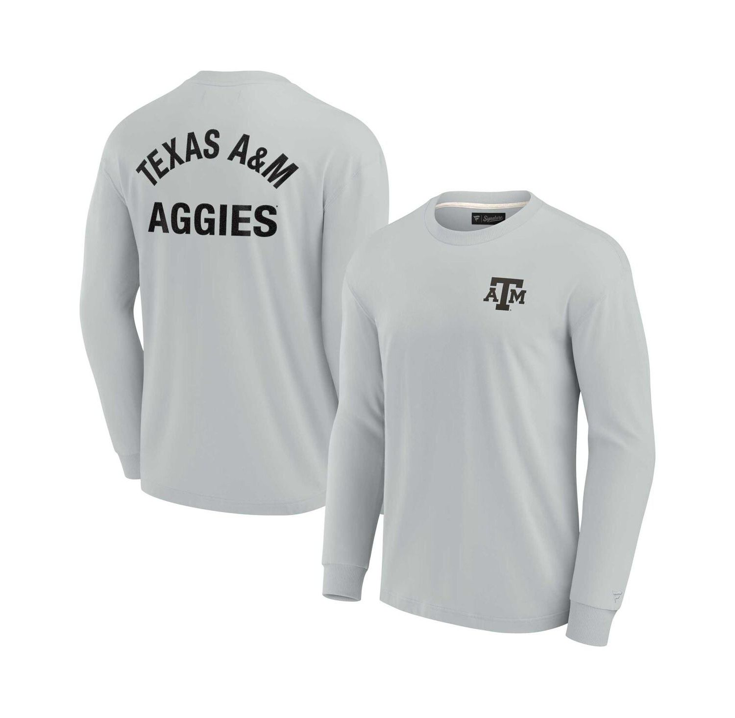 Men's and Women's Gray Texas A&M Aggies Super Soft Long Sleeve T-shirt