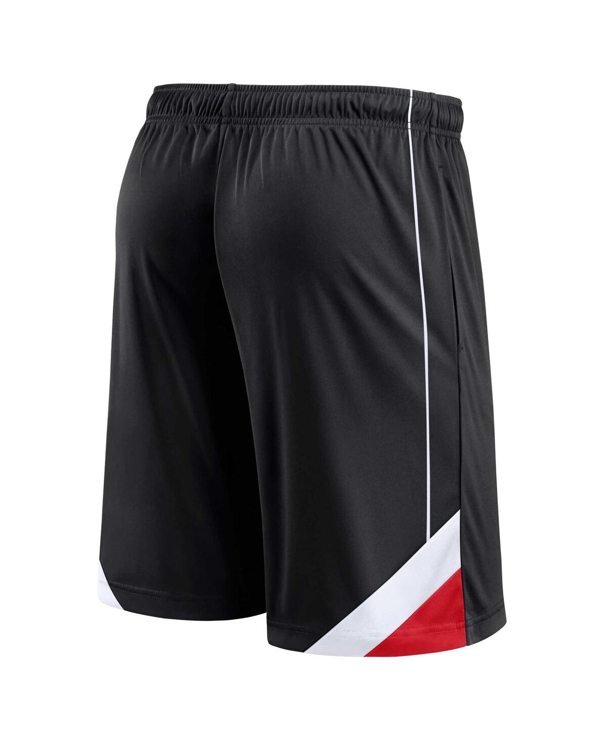 Shop Fanatics Men's  Black Portland Trail Blazers Slice Shorts